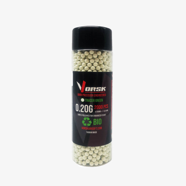 Vorsk 0.20g Green Tracer Biodegradable BBs 2000pcs Bottle